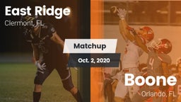 Matchup: East Ridge vs. Boone  2020