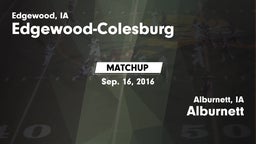 Matchup: Edgewood-Colesburg vs. Alburnett  2016
