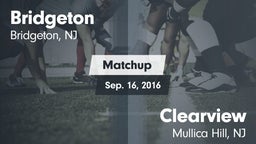 Matchup: Bridgeton vs. Clearview  2016