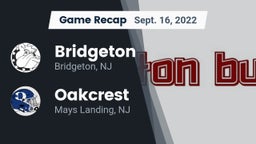 Recap: Bridgeton  vs. Oakcrest  2022