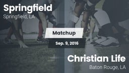 Matchup: Springfield vs. Christian Life  2016