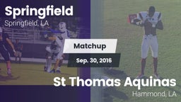 Matchup: Springfield vs. St Thomas Aquinas 2016