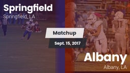 Matchup: Springfield vs. Albany  2017