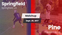 Matchup: Springfield vs. Pine  2017