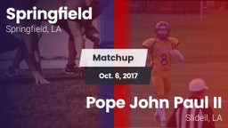 Matchup: Springfield vs. Pope John Paul II 2017