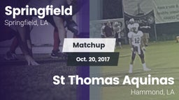 Matchup: Springfield vs. St Thomas Aquinas 2017