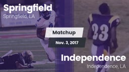 Matchup: Springfield vs. Independence  2017