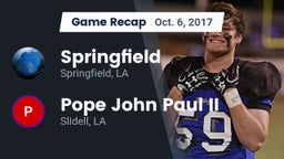 Recap: Springfield  vs. Pope John Paul II 2017