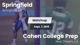 Matchup: Springfield vs. Cohen College Prep 2018