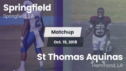 Matchup: Springfield vs. St Thomas Aquinas 2018