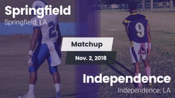 Matchup: Springfield vs. Independence  2018