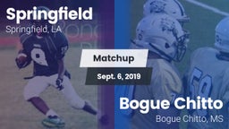 Matchup: Springfield vs. Bogue Chitto  2019