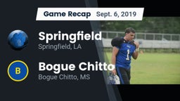 Recap: Springfield  vs. Bogue Chitto  2019