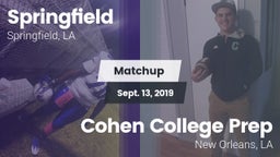 Matchup: Springfield vs. Cohen College Prep 2019