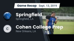 Recap: Springfield  vs. Cohen College Prep 2019