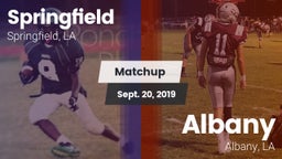 Matchup: Springfield vs. Albany  2019