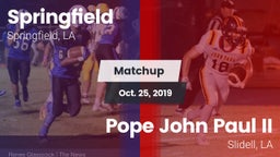 Matchup: Springfield vs. Pope John Paul II 2019