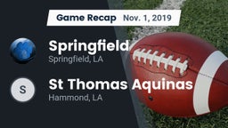 Recap: Springfield  vs. St Thomas Aquinas 2019