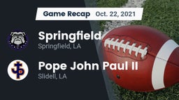 Recap: Springfield  vs. Pope John Paul II 2021