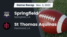 Recap: Springfield  vs. St Thomas Aquinas 2023
