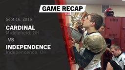 Recap: Cardinal  vs. Independence  2016