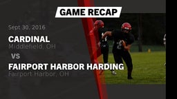 Recap: Cardinal  vs. Fairport Harbor Harding  2016