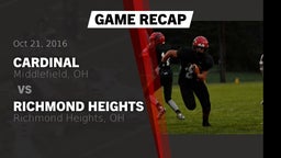 Recap: Cardinal  vs. Richmond Heights  2016