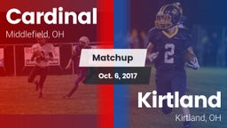 Matchup: Cardinal vs. Kirtland  2017