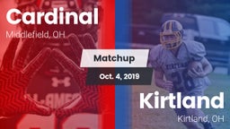 Matchup: Cardinal vs. Kirtland  2019