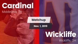 Matchup: Cardinal vs. Wickliffe  2019
