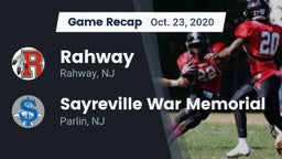 Recap: Rahway  vs. Sayreville War Memorial  2020