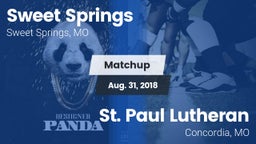 Matchup: Sweet Springs vs. St. Paul Lutheran  2018
