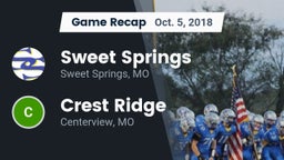 Recap: Sweet Springs  vs. Crest Ridge  2018