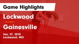 Lockwood  vs Gainesville Game Highlights - Jan. 27, 2018