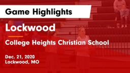 Lockwood  vs College Heights Christian School Game Highlights - Dec. 21, 2020