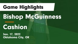 Bishop McGuinness  vs Cashion  Game Highlights - Jan. 17, 2022