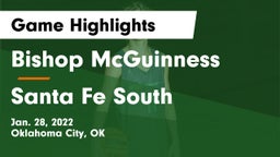 Bishop McGuinness  vs Santa Fe South  Game Highlights - Jan. 28, 2022