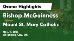 Bishop McGuinness  vs Mount St. Mary Catholic  Game Highlights - Nov. 9, 2023