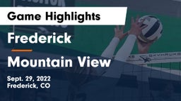 Frederick  vs Mountain View Game Highlights - Sept. 29, 2022
