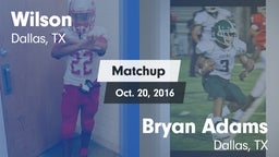 Matchup: Wilson vs. Bryan Adams  2016