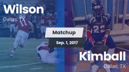 Matchup: Wilson vs. Kimball  2017