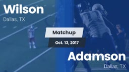 Matchup: Wilson vs. Adamson  2017
