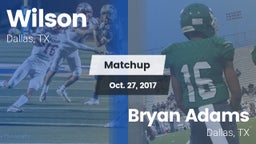 Matchup: Wilson vs. Bryan Adams  2017