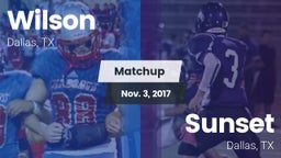 Matchup: Wilson vs. Sunset  2017