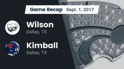Recap: Wilson  vs. Kimball  2017