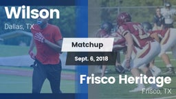 Matchup: Wilson vs. Frisco Heritage  2018