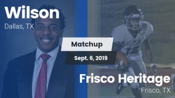 Matchup: Wilson vs. Frisco Heritage  2019