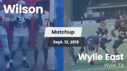 Matchup: Wilson vs. Wylie East  2019
