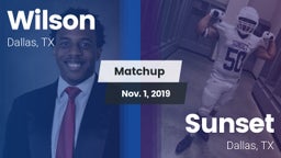 Matchup: Wilson vs. Sunset  2019