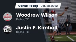 Recap: Woodrow Wilson  vs. Justin F. Kimball  2022
